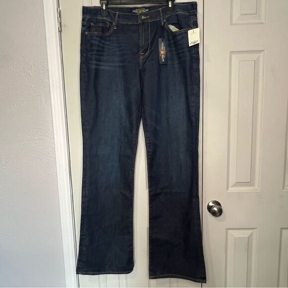 New! Lucky Brand Sweet N’ Low Bootcut High-Rise Blue Women Jeans Sz 16/33 Long - Picture 2 of 12